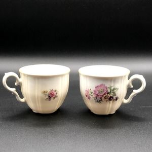 2 Vintage MZ Altrohlau Porcelain Demitasse Teacup RARE Czechoslovakia 1922-45